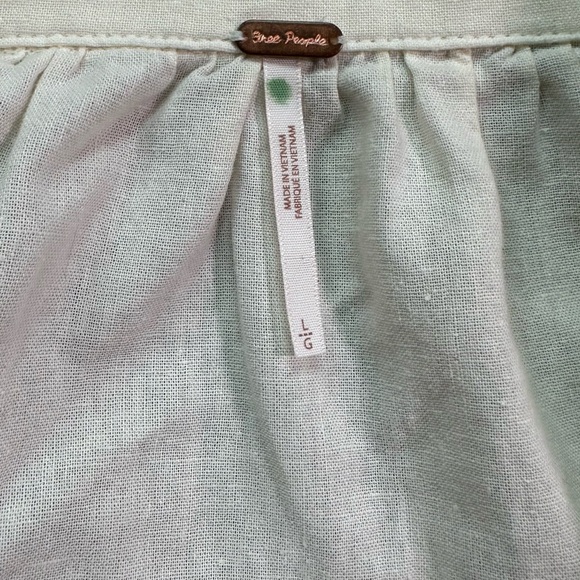 Free People Sunshine In My Pockets Buttondown Thick Linen Cotton Long Sleeve - Picture 12 of 13